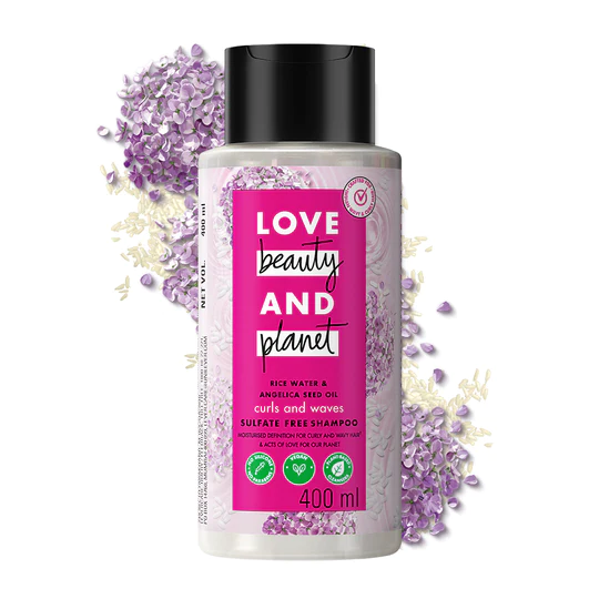 Love Beauty & Planet Rice Water & Angelica Seed Oil Curls And Waves Shampoo 400ml