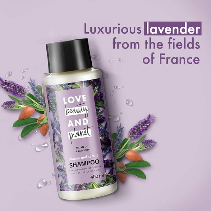 Love Beauty & Planet Argan Oil & Lavender Smooth & Serene Shampoo 400ml