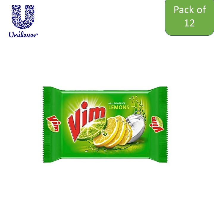 Vim Dishwash Bar - 65g (Pack Of 12)