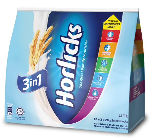 Horlicks 3in1 Lite 28 gm x 10 Sachets