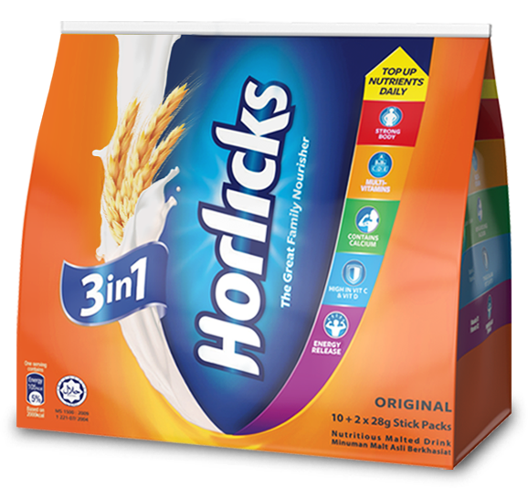 Horlicks 3in1 Original 28 gm x 10 Sachets