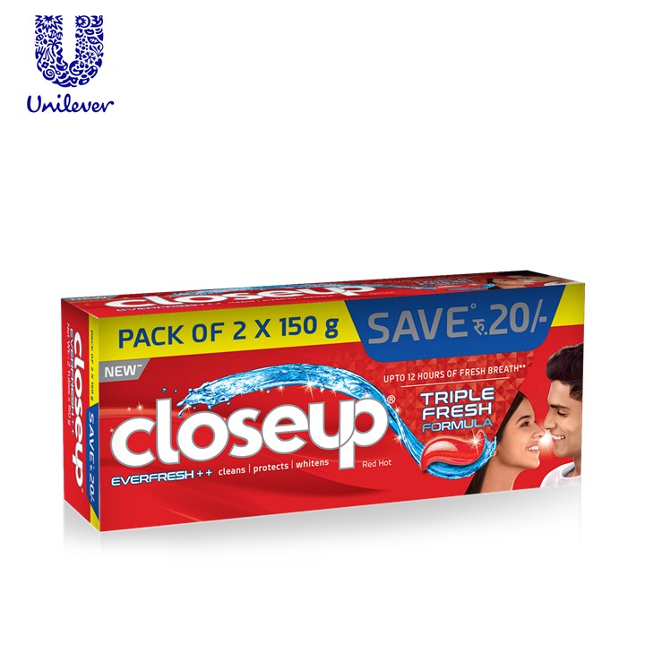 Closeup Red Everfresh Toothpaste 150G - Pack of 2