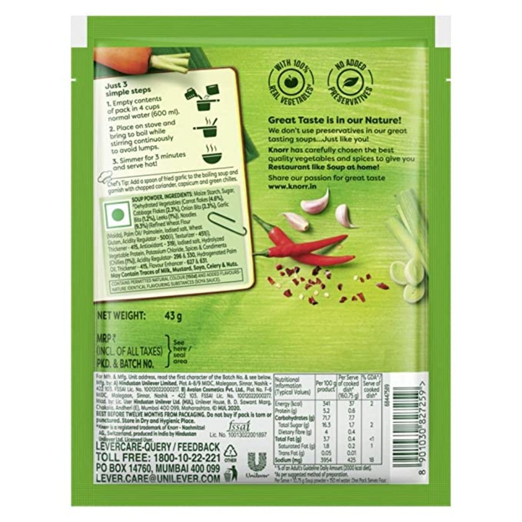 Knorr Hot & Sour Veg Soup 43G